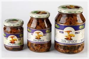 mushrooms, canned mushroom production, sale of pickled products in Kiev, Ukraine