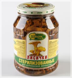 Chanterelles sterilized, sterilized mushrooms, buy mushrooms in Kiev, Ukraine