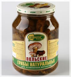 Badius boletus sterilized, Sterilized mushrooms, buy mushrooms in Kiev, Ukraine